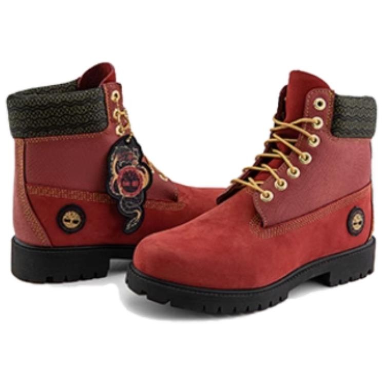Timberland 6 Inch Lace Waterproof Boots 'Dark Red Nubuck' A29PN - 5