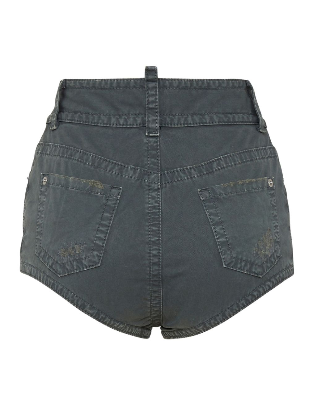 high-rise denim shorts - 2