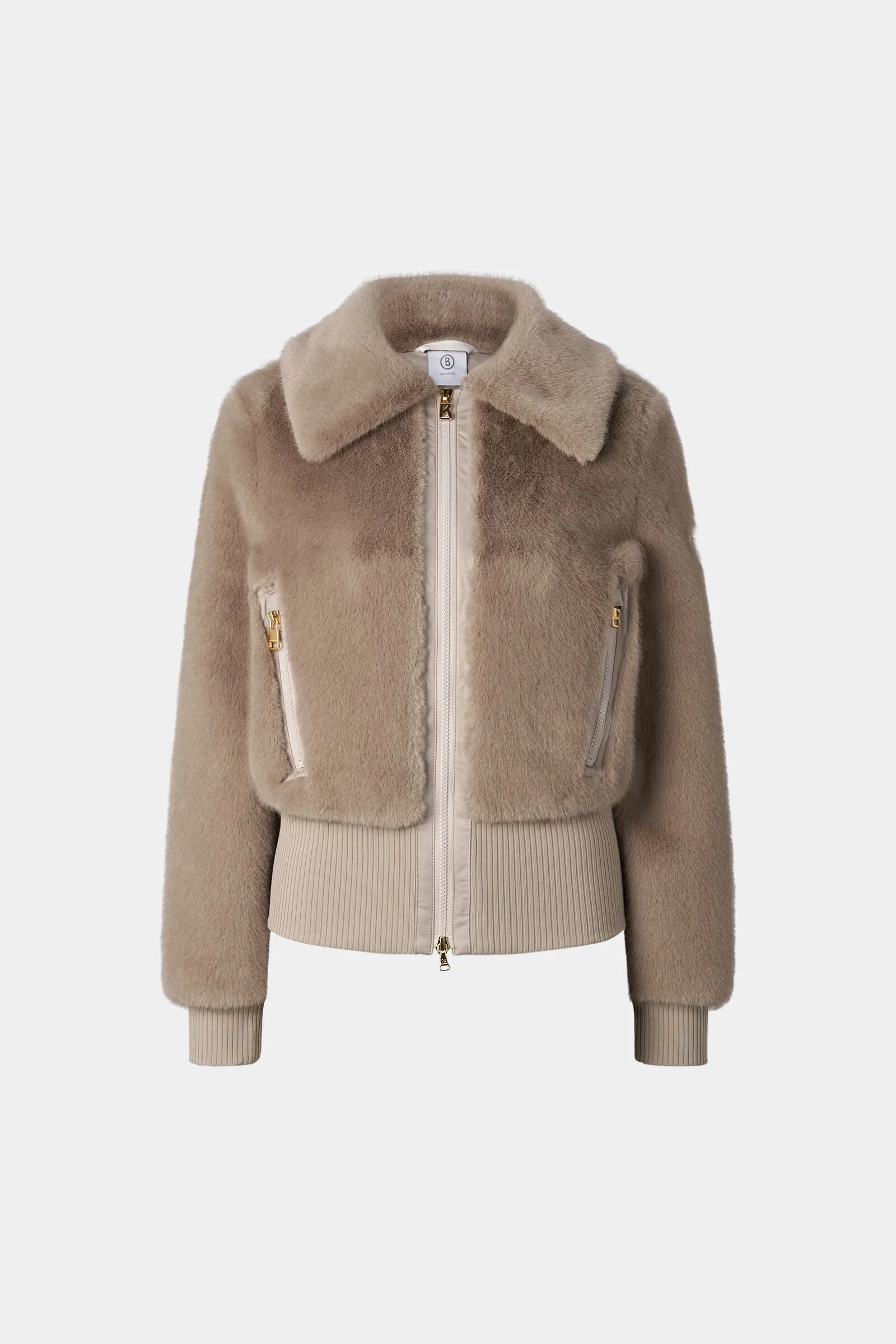 Jolyna Faux Fur Jacket in Camel - 1