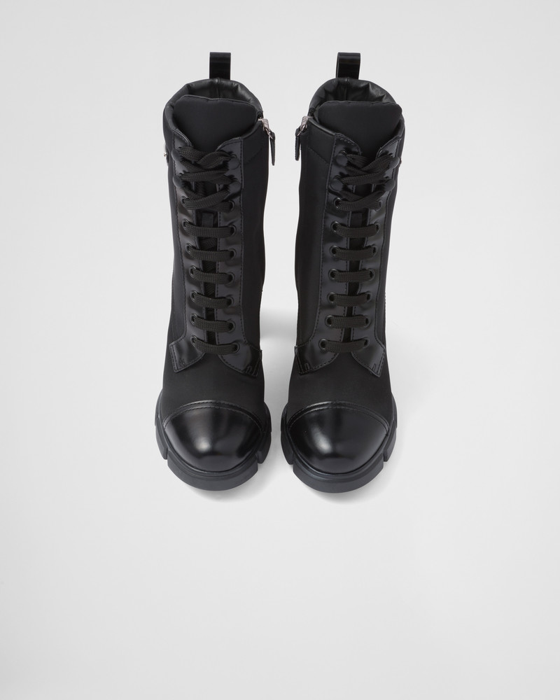 Brushed leather and Re-Nylon booties 3