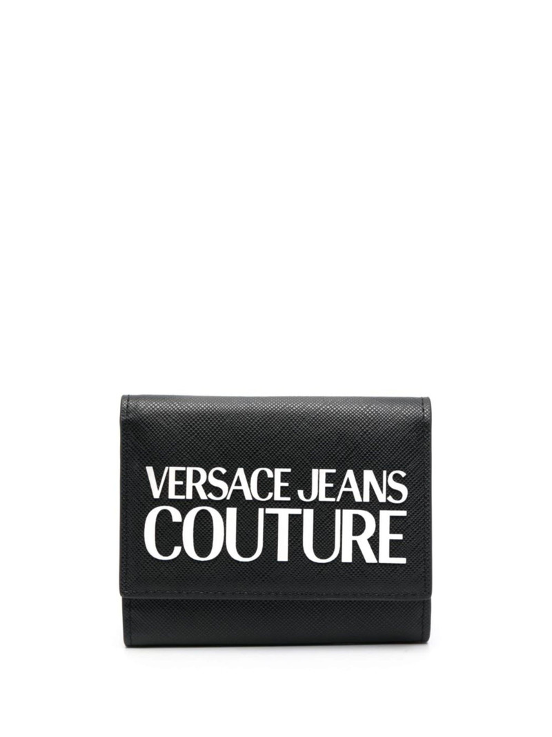 logo-plaque leather wallet - 1