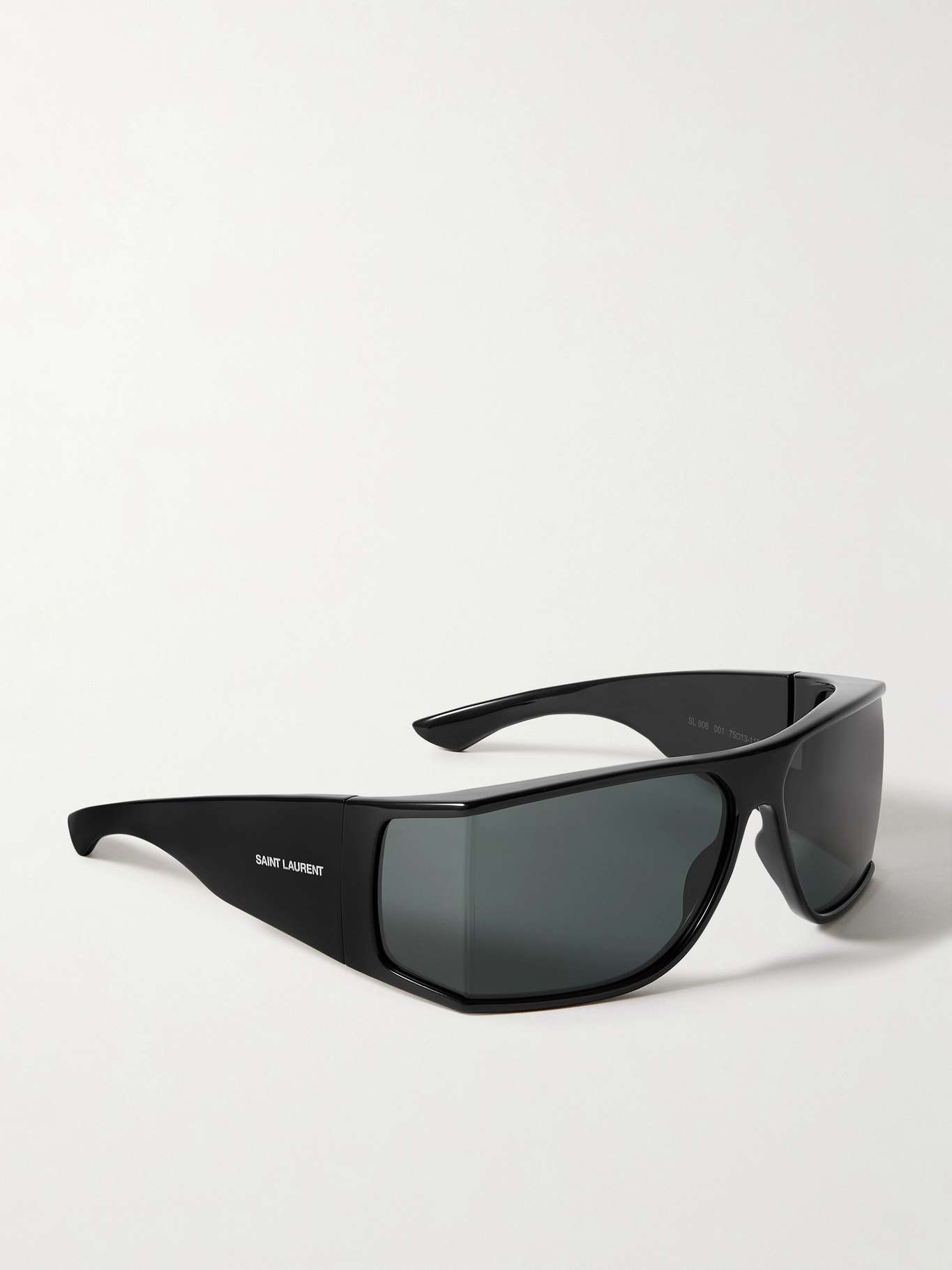 Oversized D-frame acetate sunglasses Black - 3