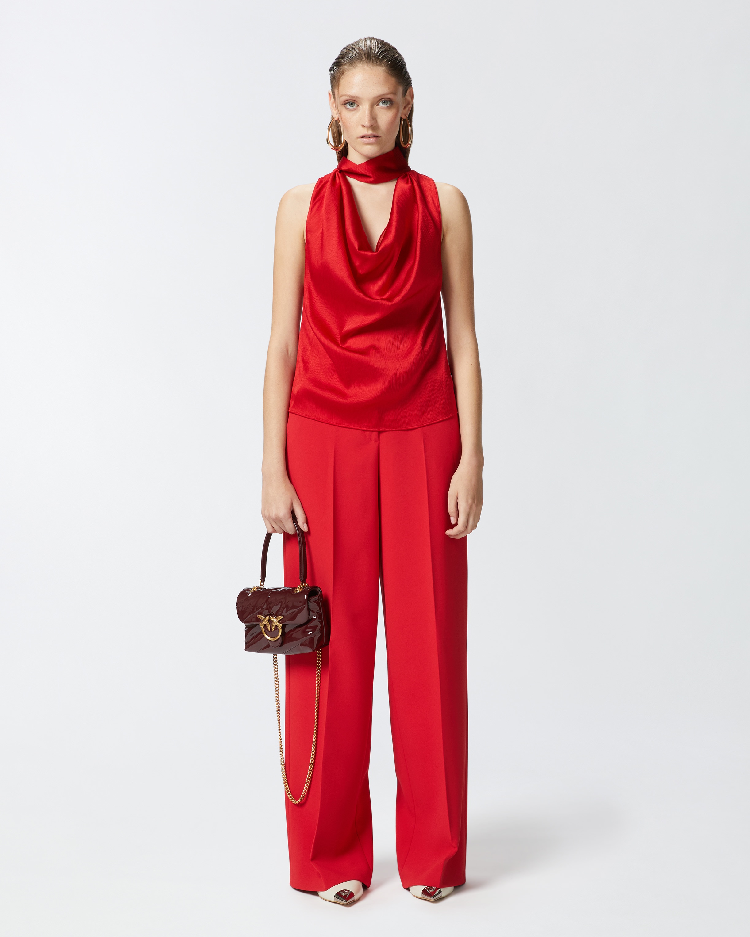 ELEGANT PALAZZO TROUSERS IN CREPE - 2
