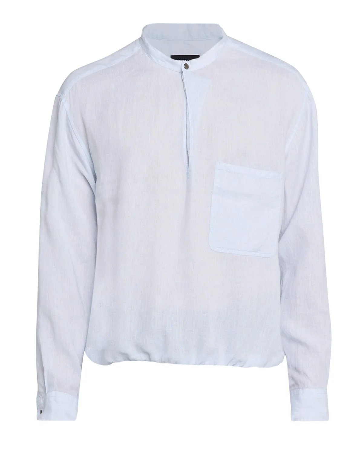 Men's Linen Nehru-Collar Sport Shirt - 1
