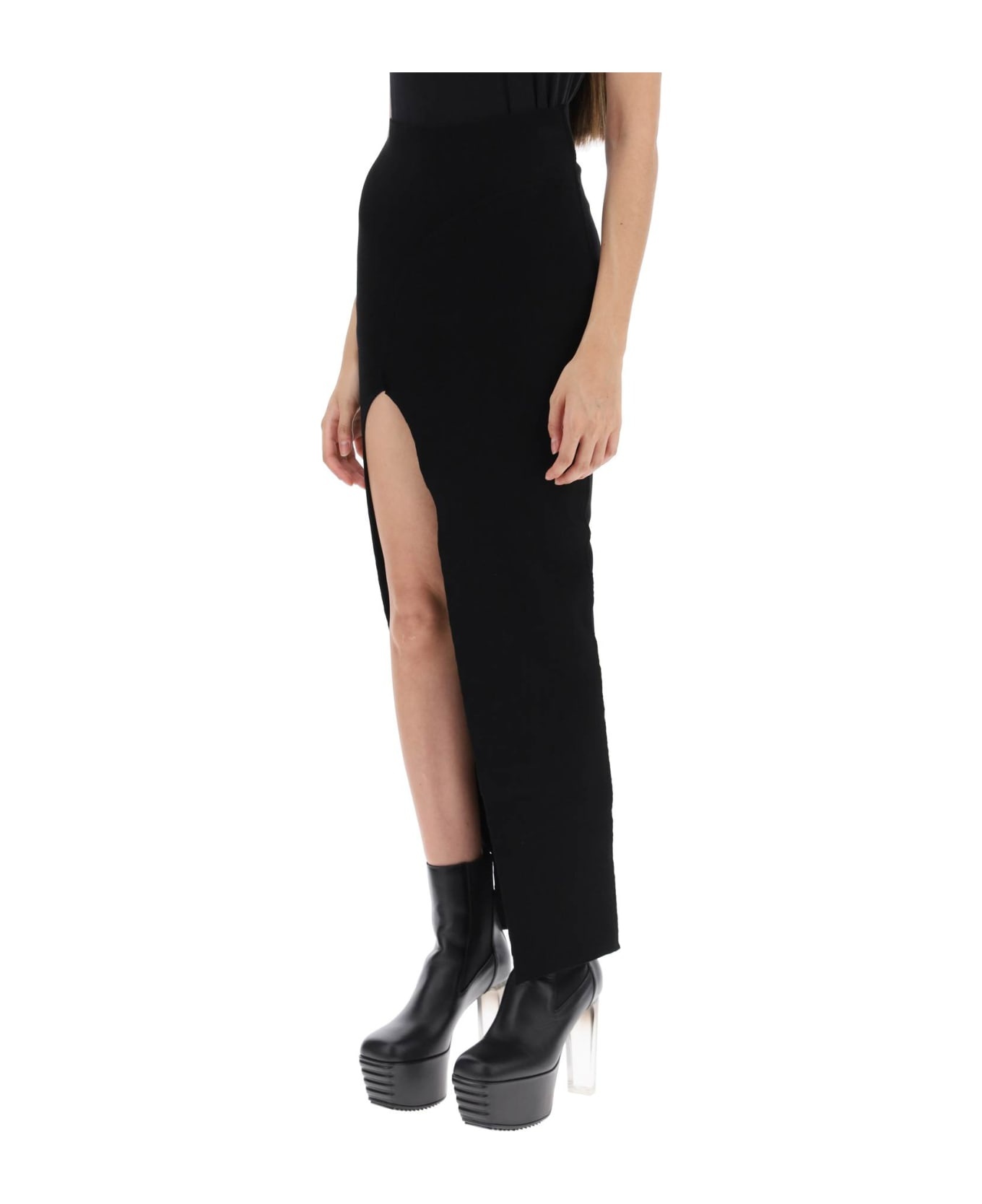'theresa' Long Skirt With Slit - 4