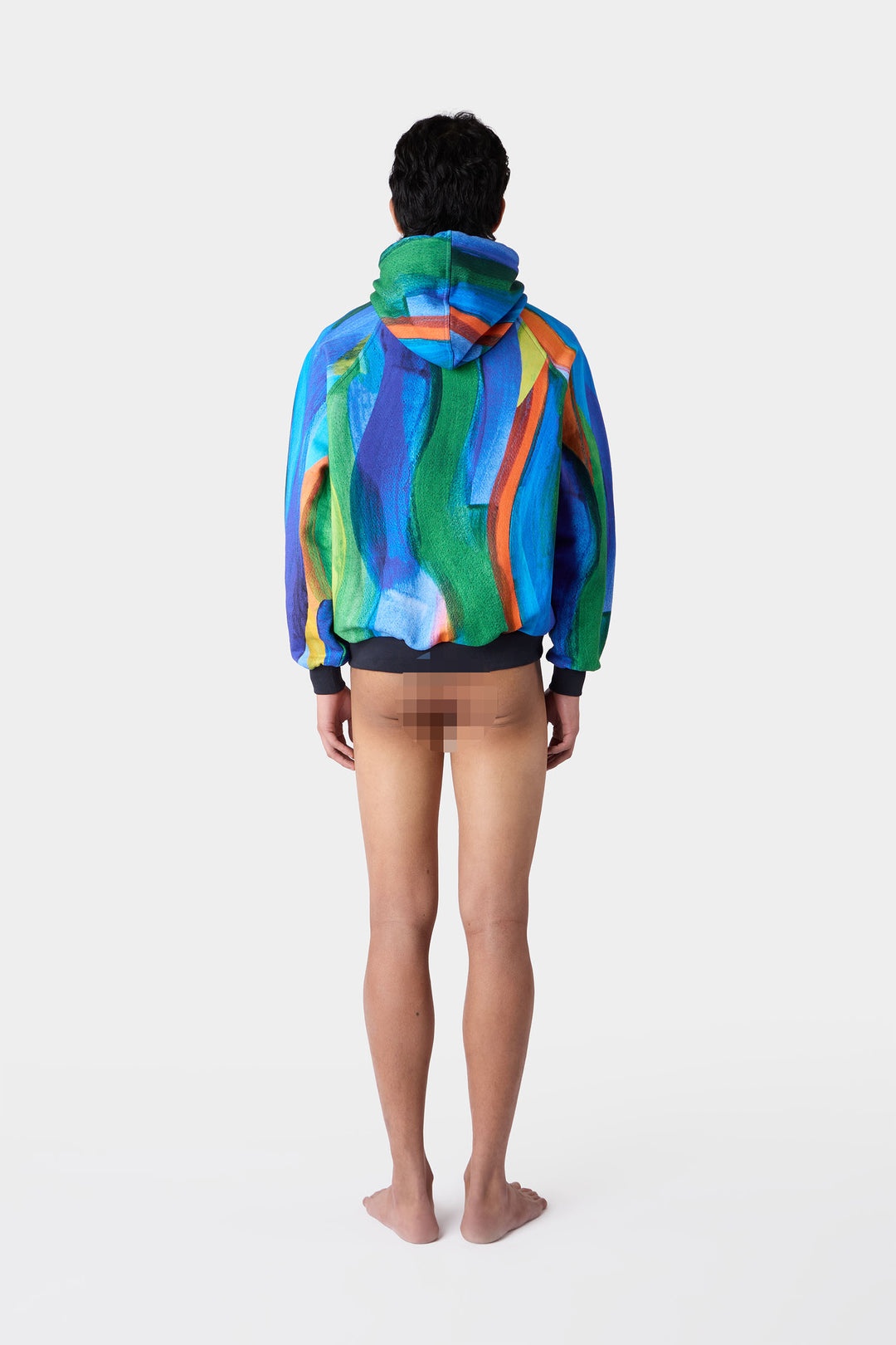 EMBROIDERED EIWS HOODIE / multicolor allover print - 8