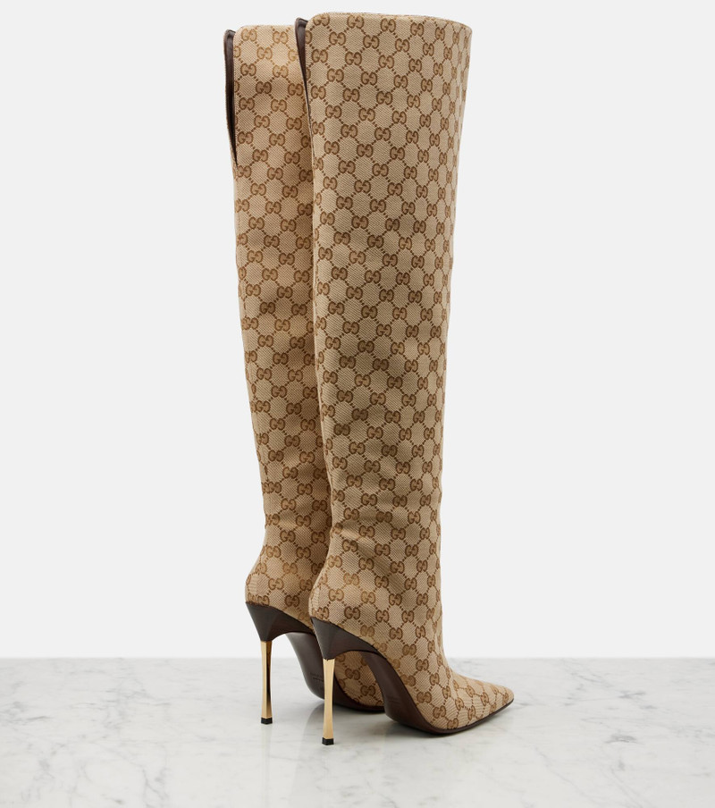 GUCCI Bombshell GG Canvas over-the-knee boots outlook