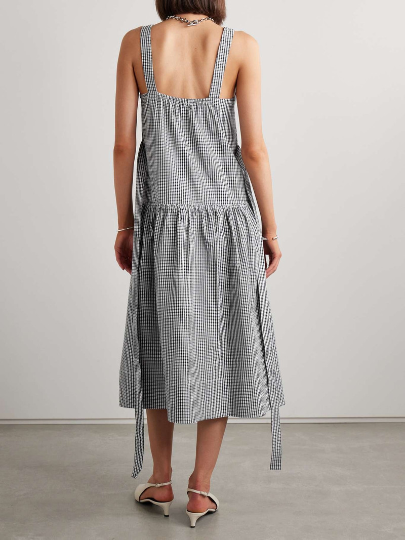 Sasha ruffled gingham cotton and linen-blend midi dress 3