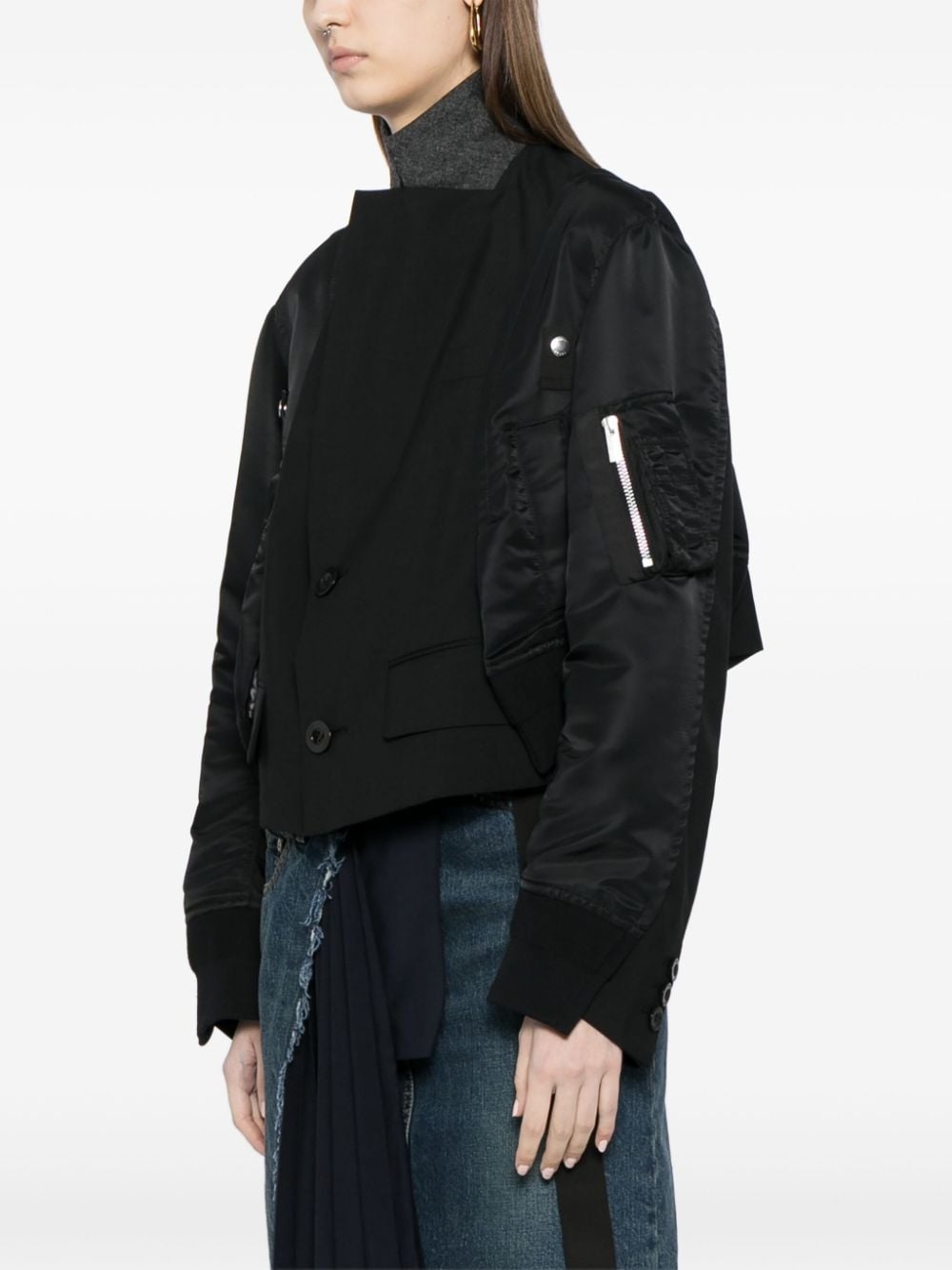 panelled bomber jacket - 3