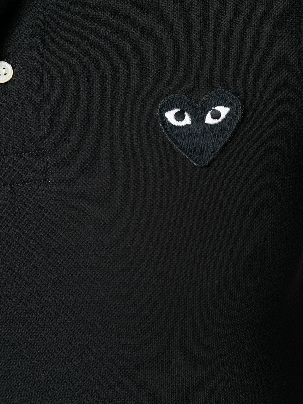 embroidered heart polo shirt - 5