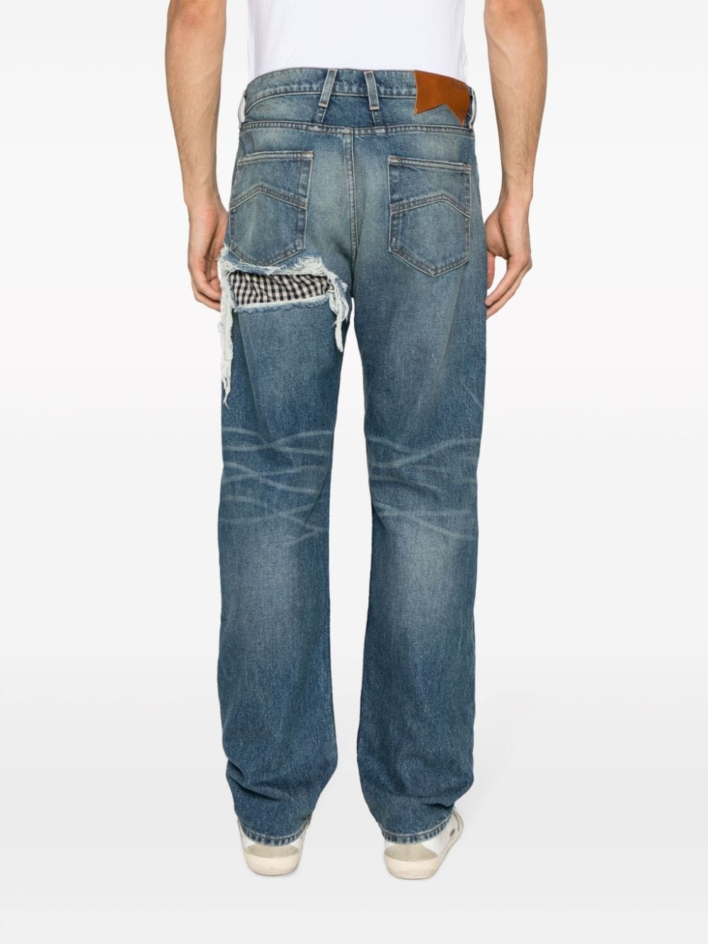 Boxer distressed straight-leg jeans - 4
