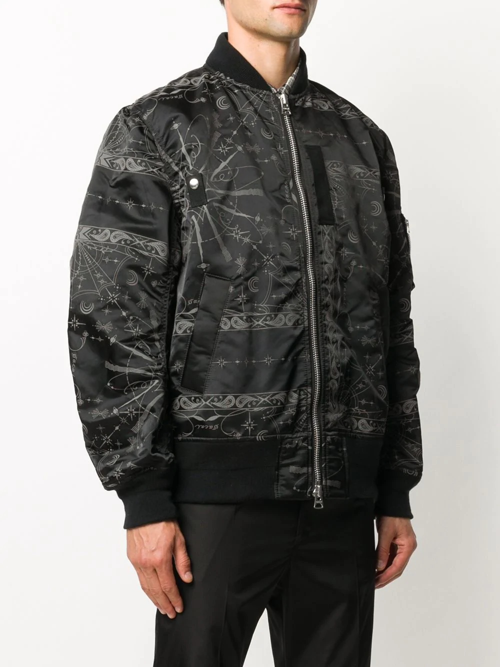 bandana print bomber jacket  - 3