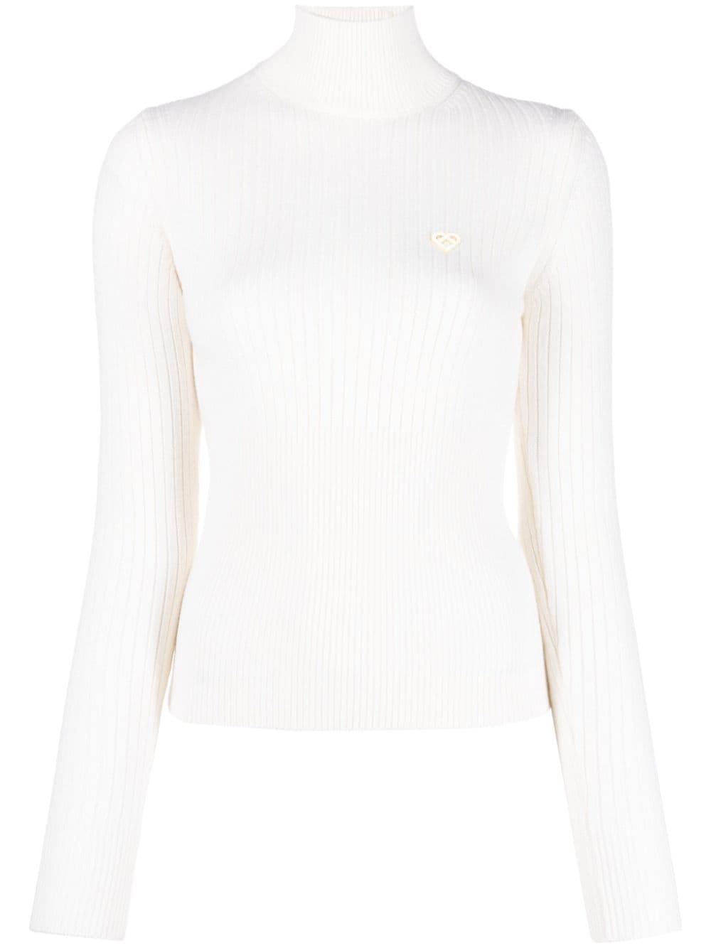 ribbed-knit wool jumper - 1