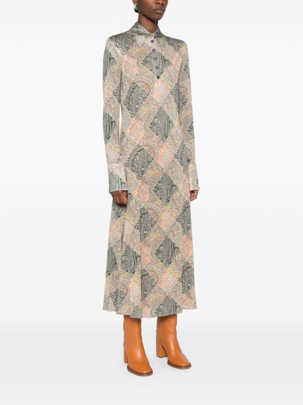 paisley-print maxi dress - 3
