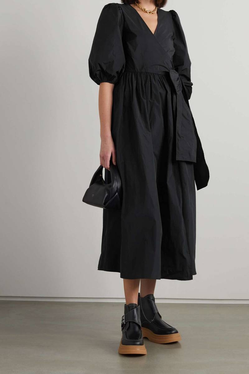 REDValentino Abito taffeta wrap maxi dress outlook