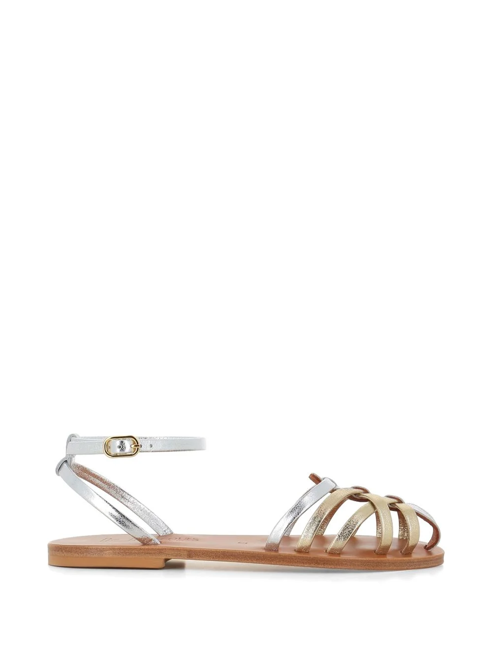 Caicea ankle-strap braided leather sandals - 1