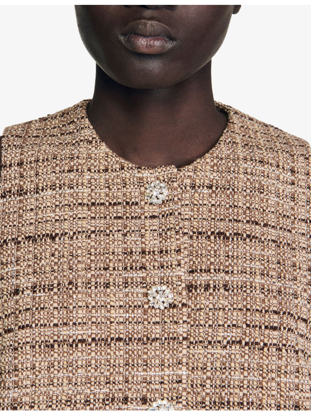 Button-Down Regular-Fit Textured Tweed Vest - 5
