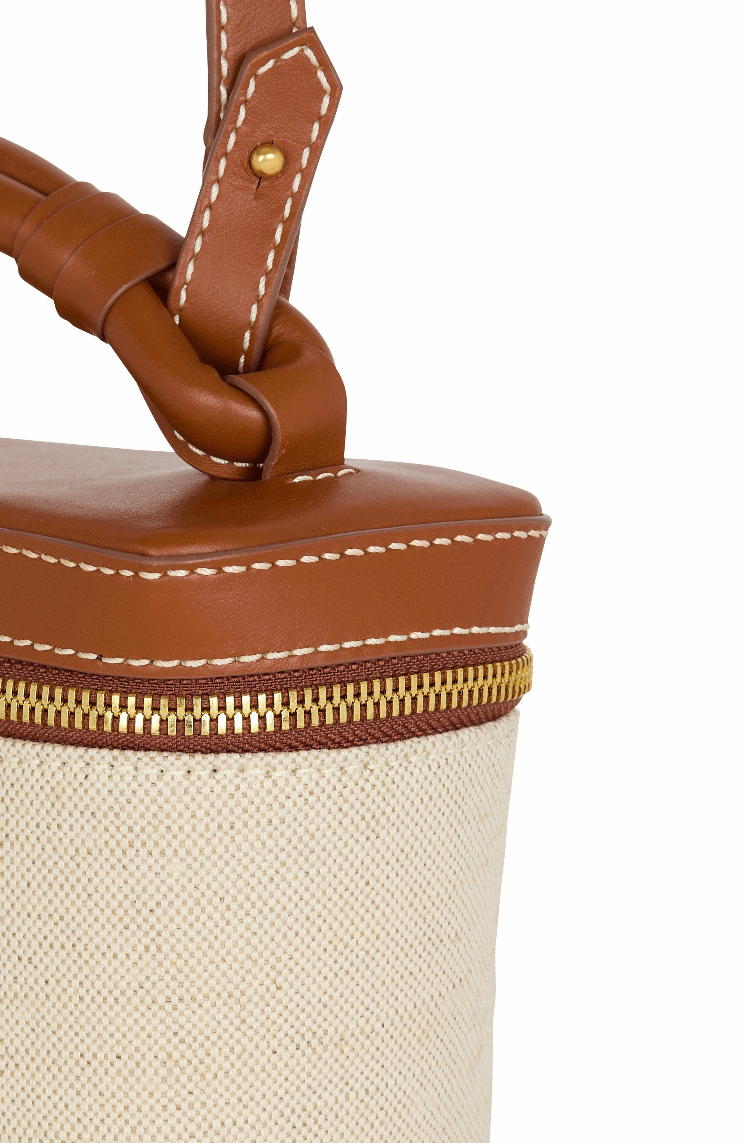 Balmain B-Army Vanity Case in canvas and leather in Beige at Nordstrom - 6