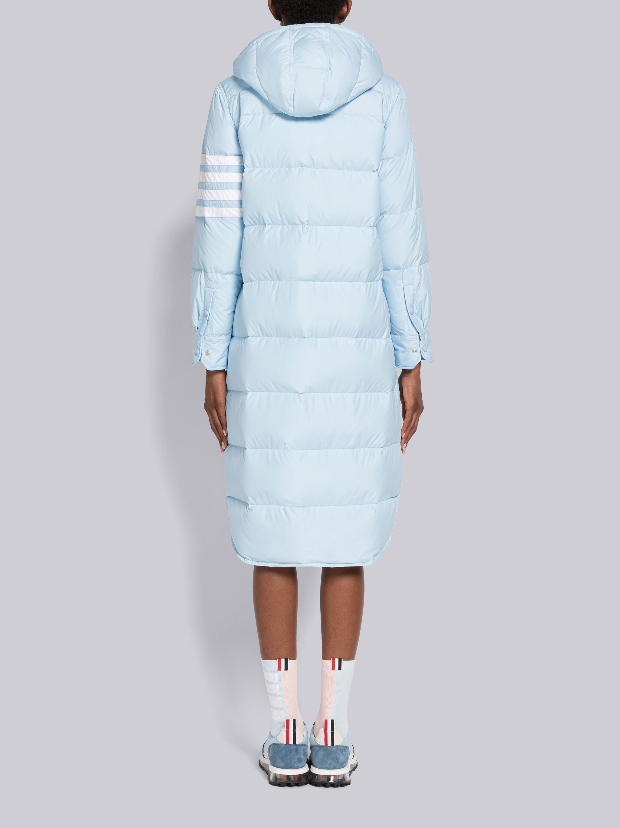 Ultra Light Nylon 4-Bar Hooded Down Shirtdress - 3
