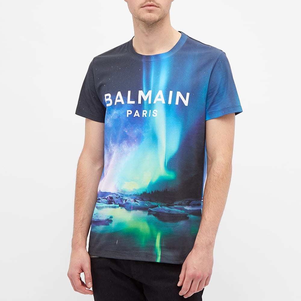 Balmain Aurora Borealis Logo Tee - 4