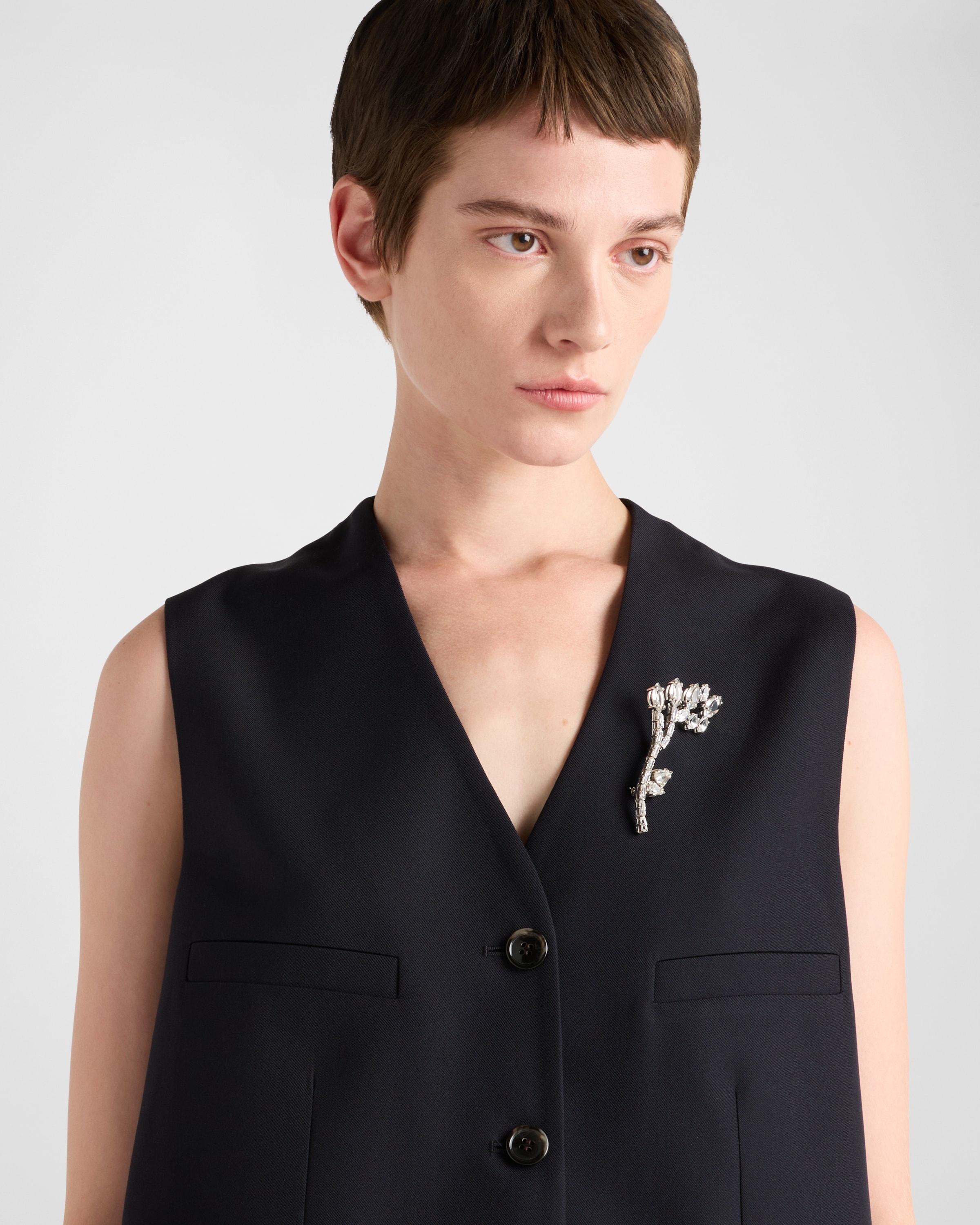 Gabardine mini-dress - 6