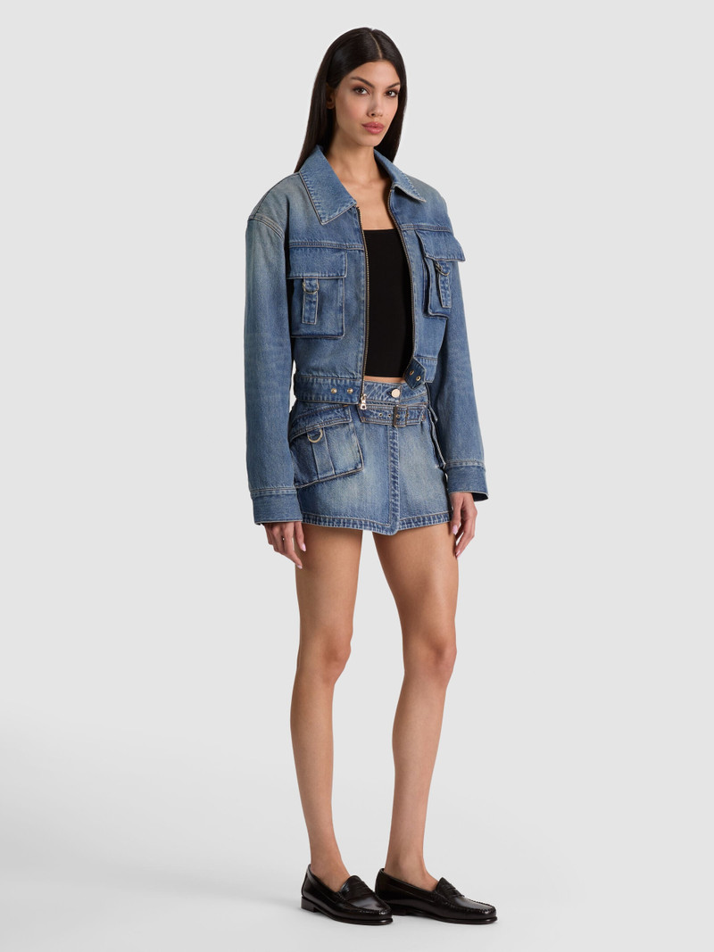 BRANDY CARGO DENIM SKIRT 6