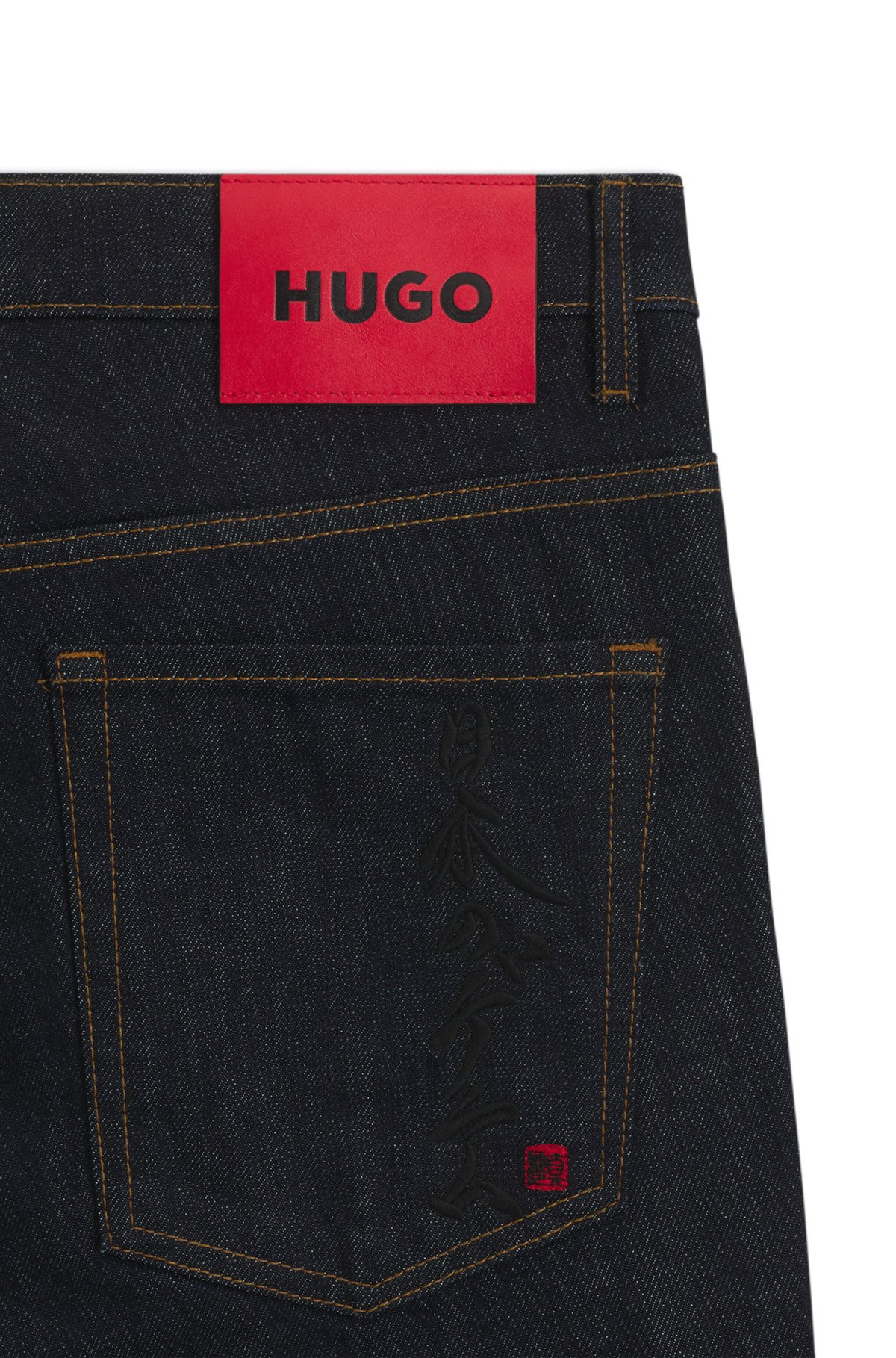 TAPERED-FIT JEANS IN DARK-BLUE JAPANESE DENIM - 6