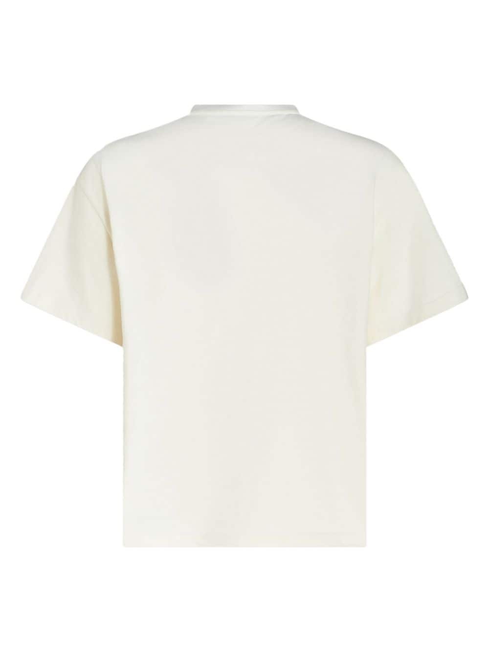 logo-embroidered cotton T-shirt - 5
