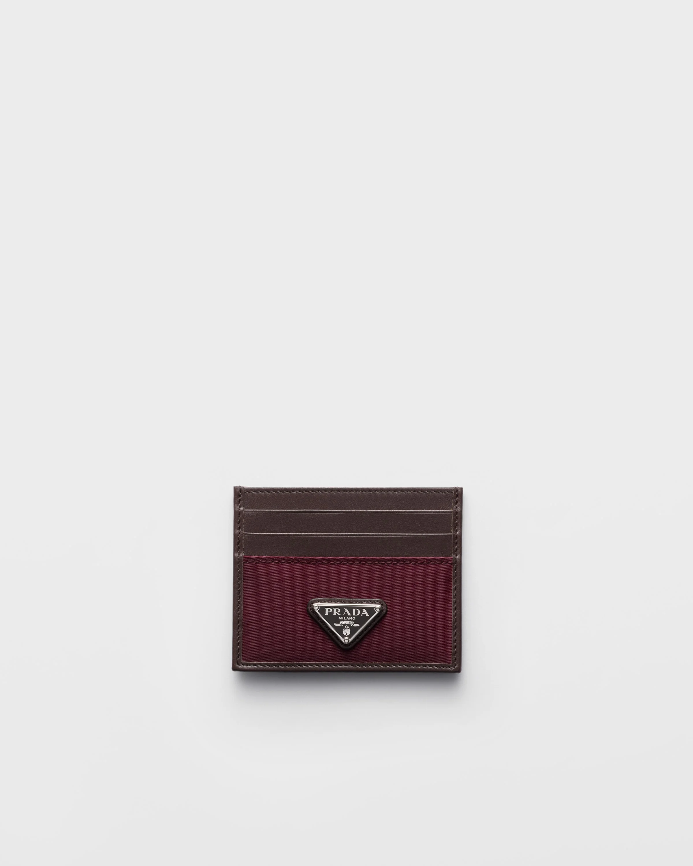 Re-Nylon and leather card holder - 1
