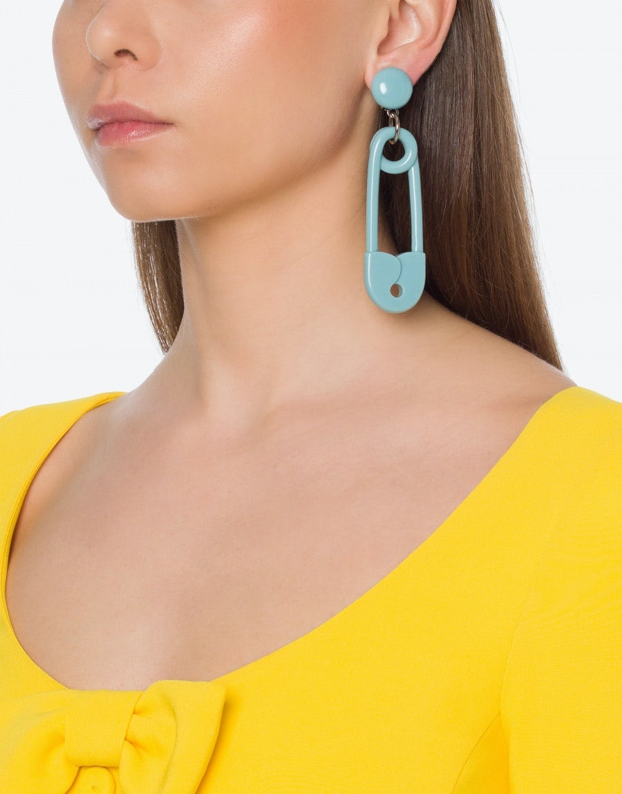 SAFETY PINS DROP EARRINGS - 4