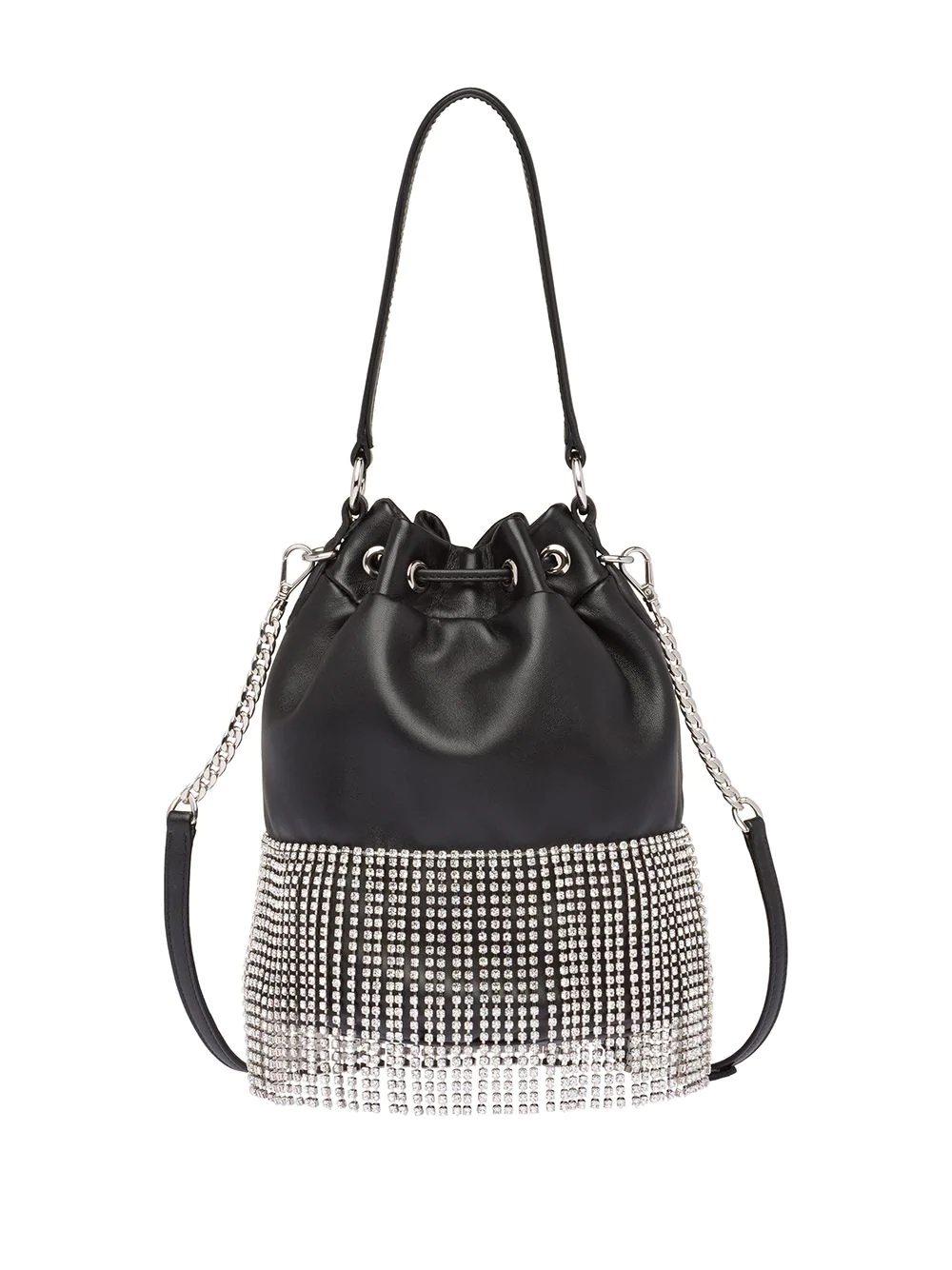 embellished fringed bucket bag - 3