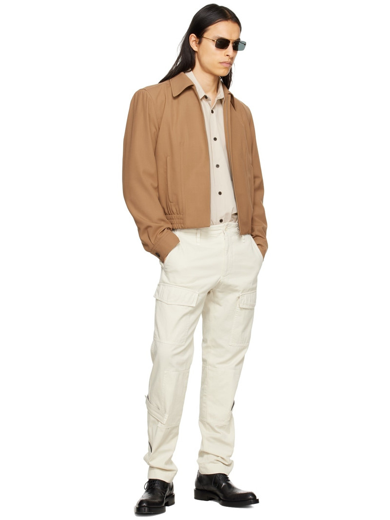 Dries Van Noten Off-White Velcro Tab Cargo Pants outlook