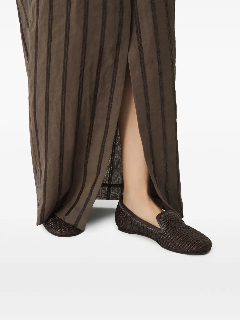 Brunello Cucinelli Women Slippers With Woven Design - 4