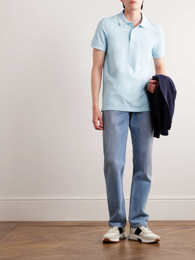 TOM FORD Garment-Dyed Cotton-Piqué Polo Shirt outlook
