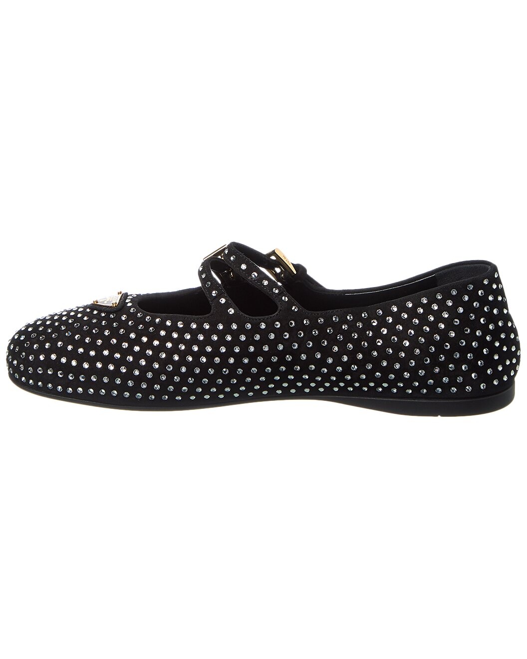 Prada Crystal Suede Ballerina Flat - 2