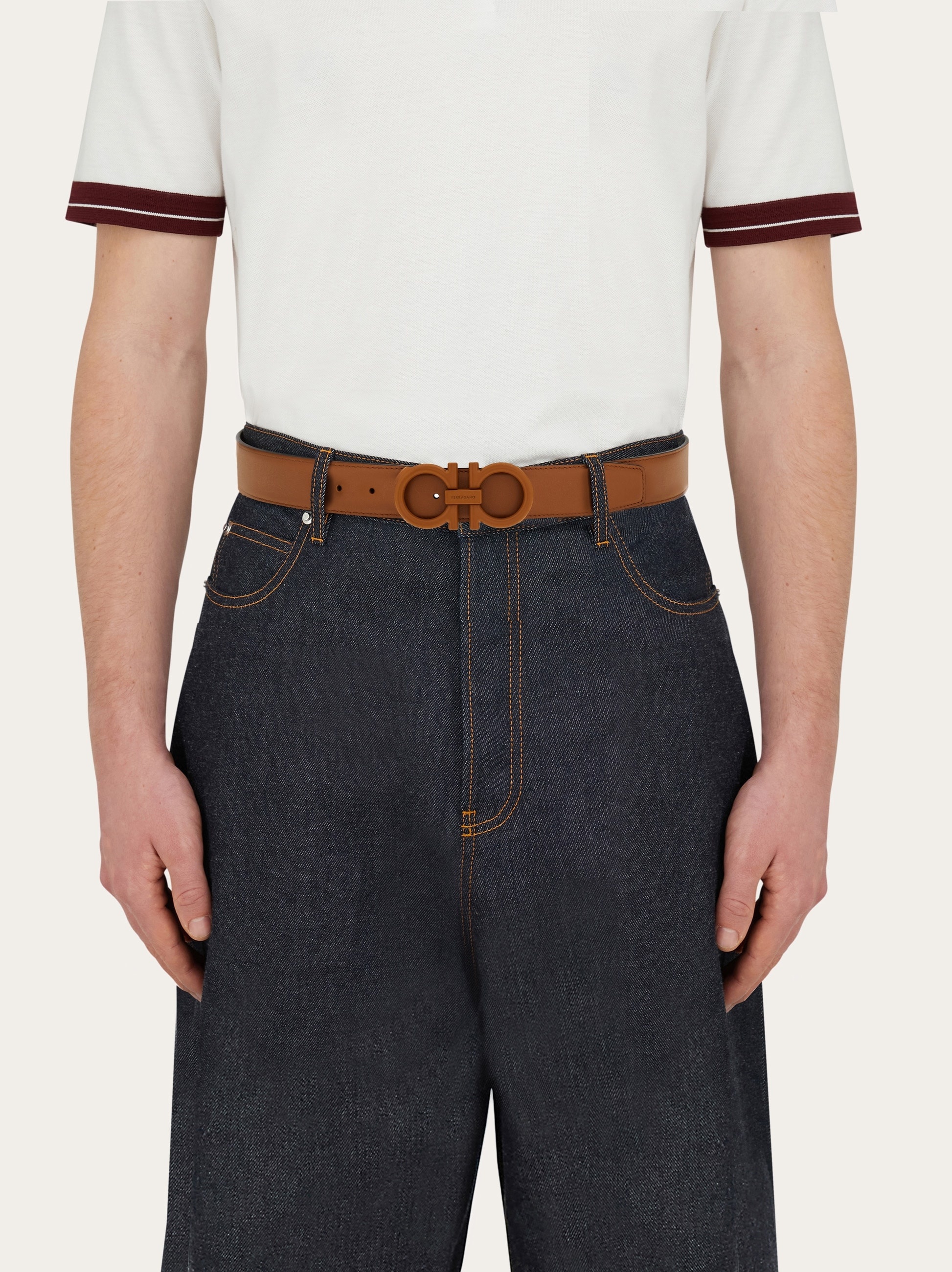 Reversible and adjustable Gancini belt - 4