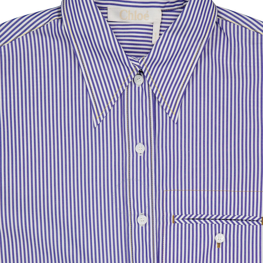 Chloe Blue Tie-detail Shirt Dress - 7
