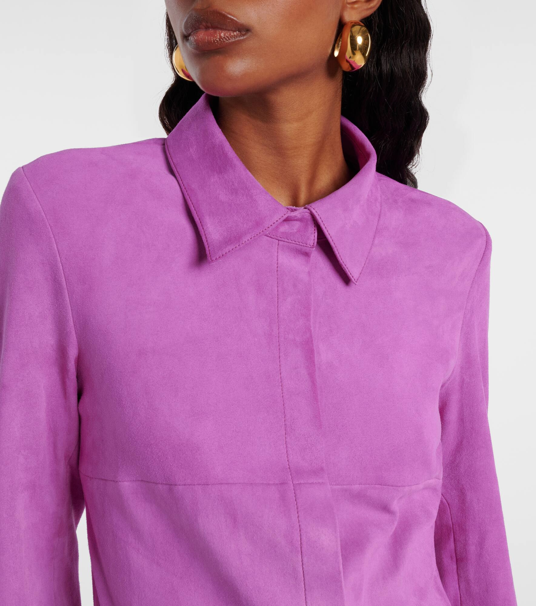 Geraldine suede shirt dress - 4