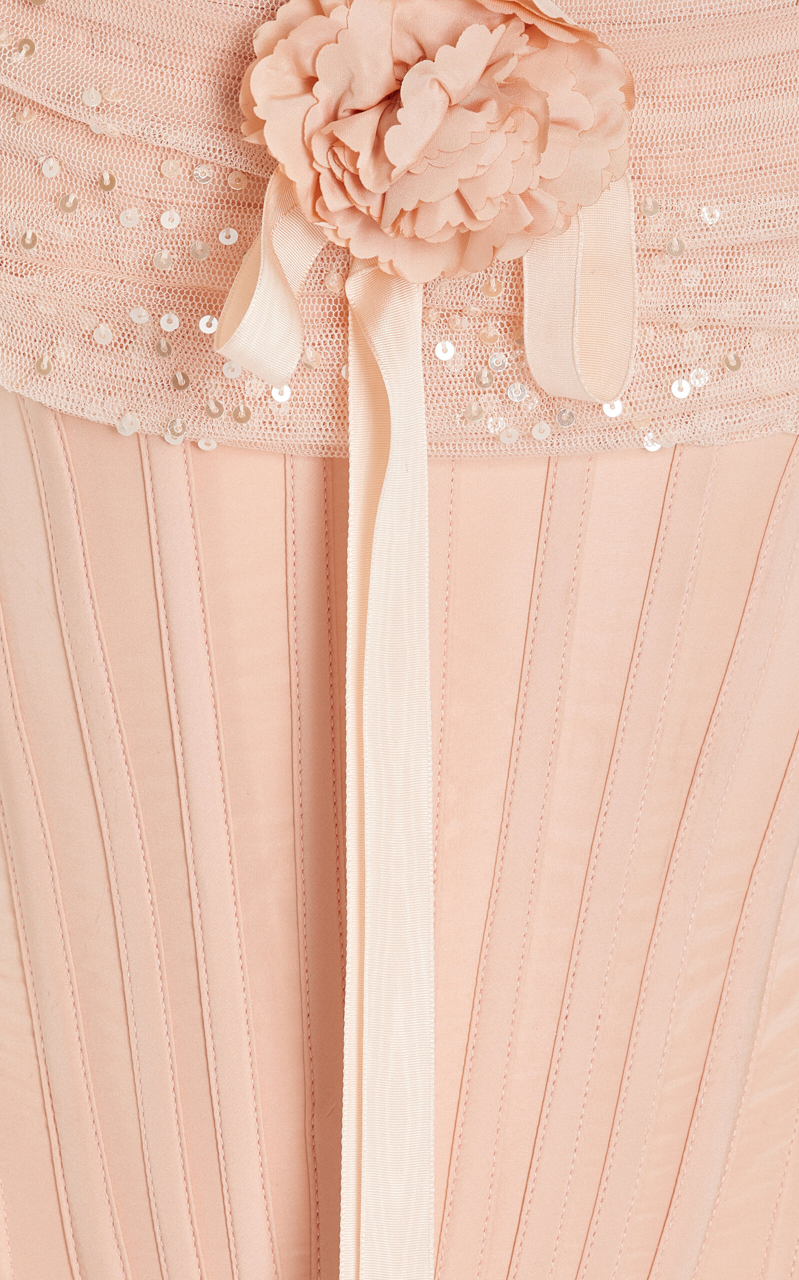 Wasp Embellished Satin Corset Top pink - 9