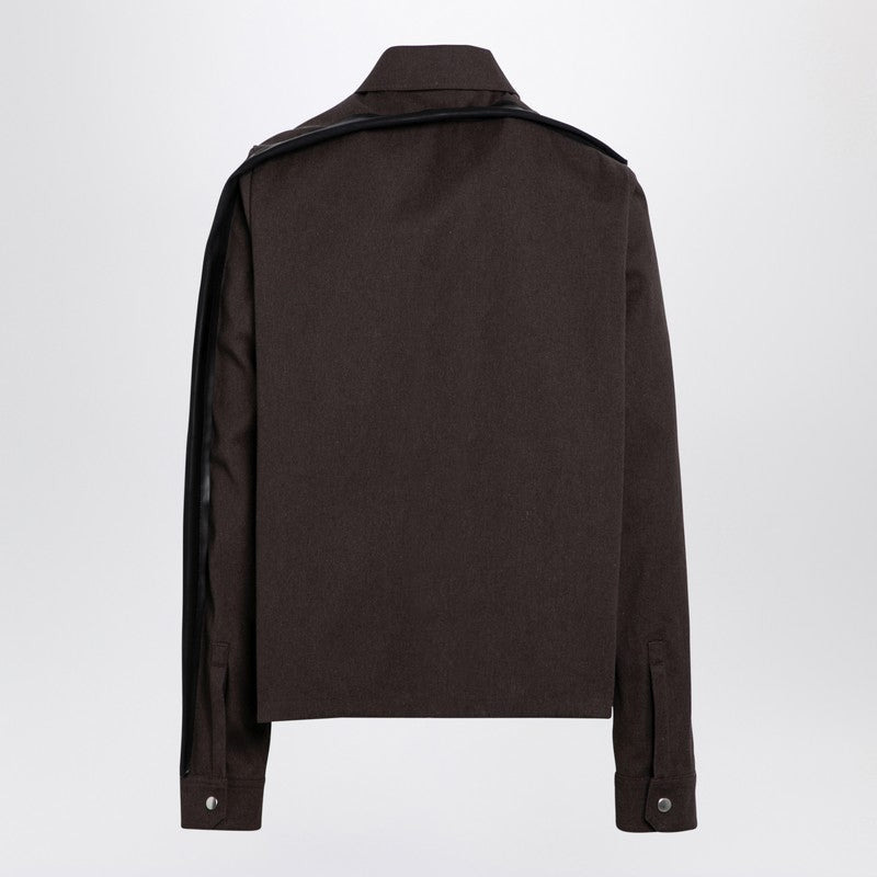 Rick Owens Shirt Jacket Tour Snap Front Brown Men - 2