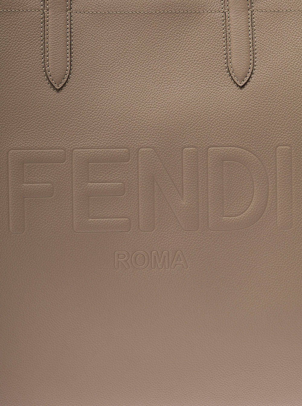 Fendi Men Beige Tote Bag With Embossed Logo In Leather Man - 5