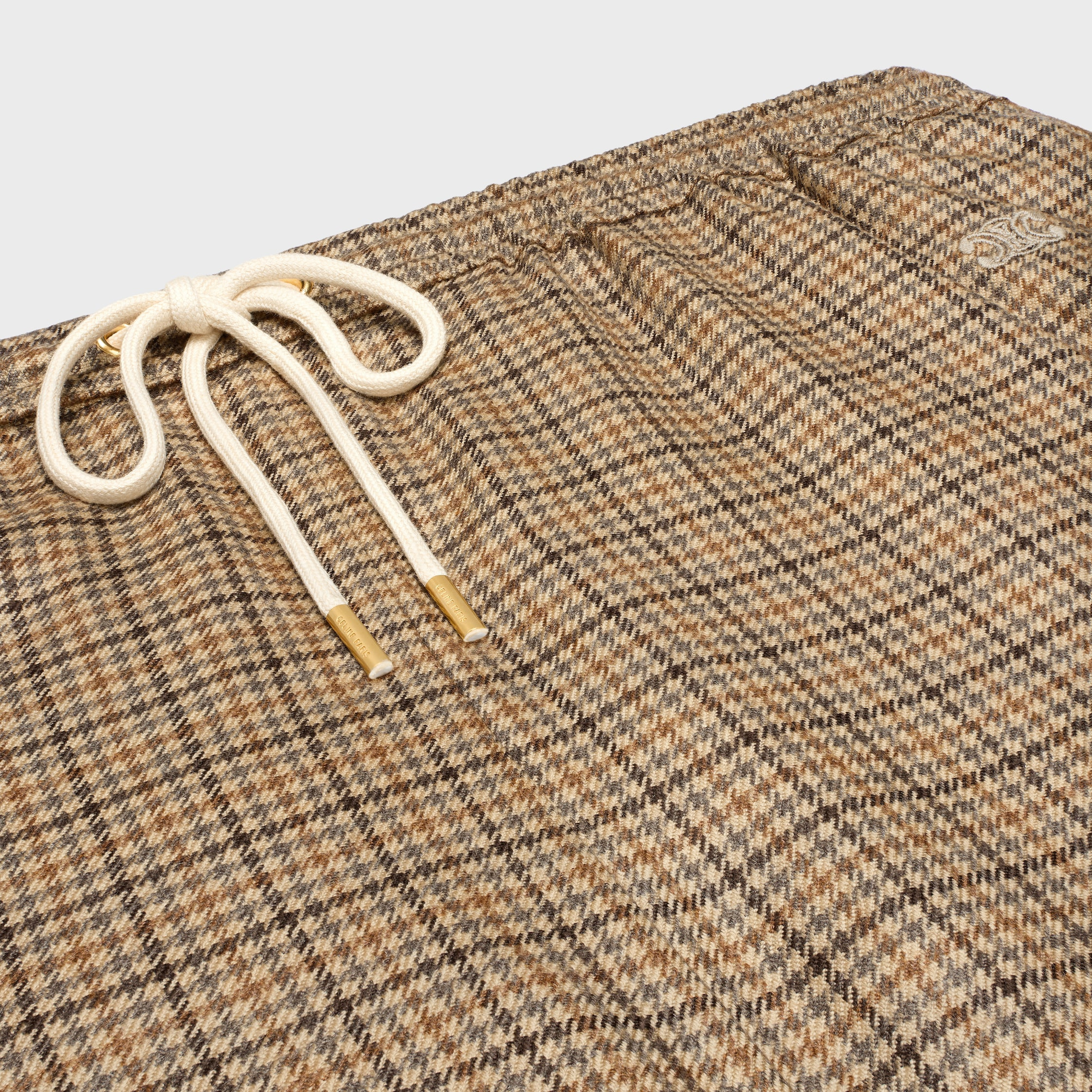 jogging pants in checked cashmere - 3