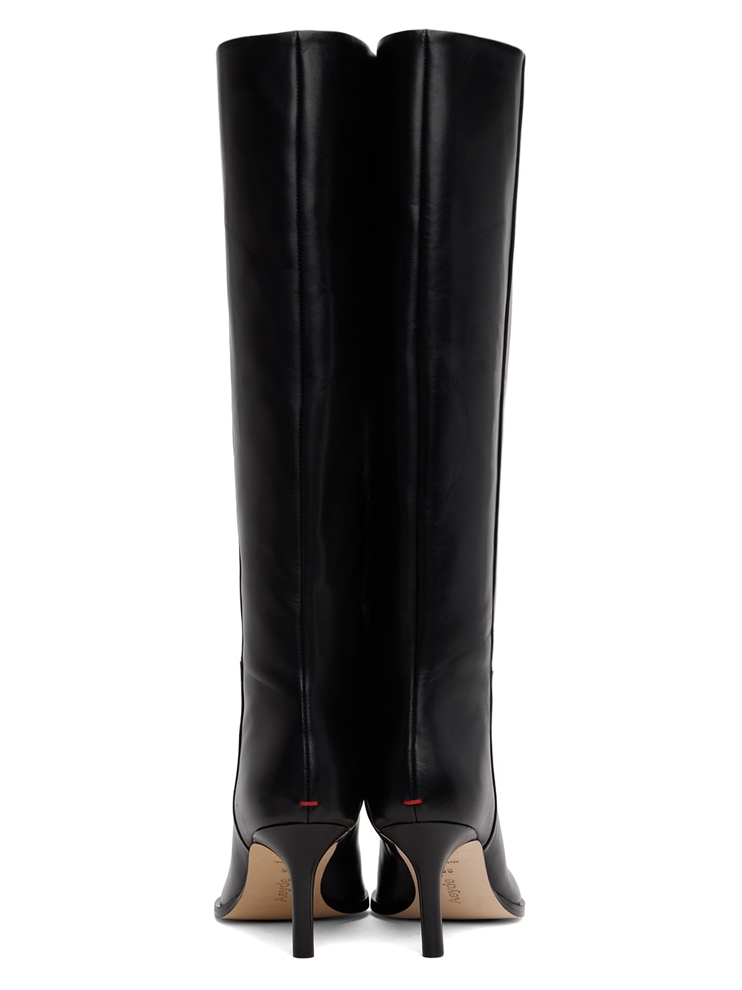 Black Tula Leather Tall Boots - 2