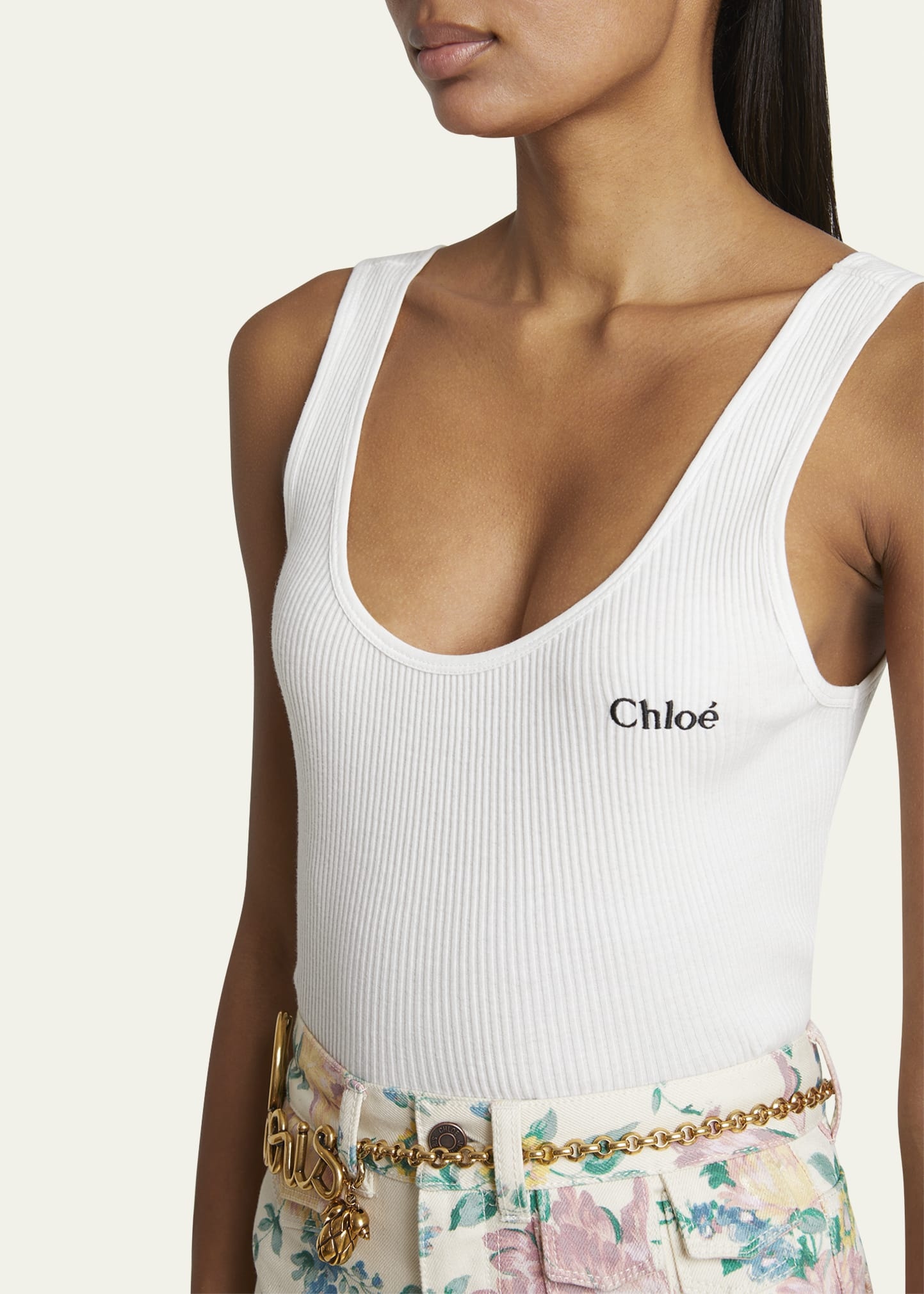 Logo Embroidered Tank Top - 5