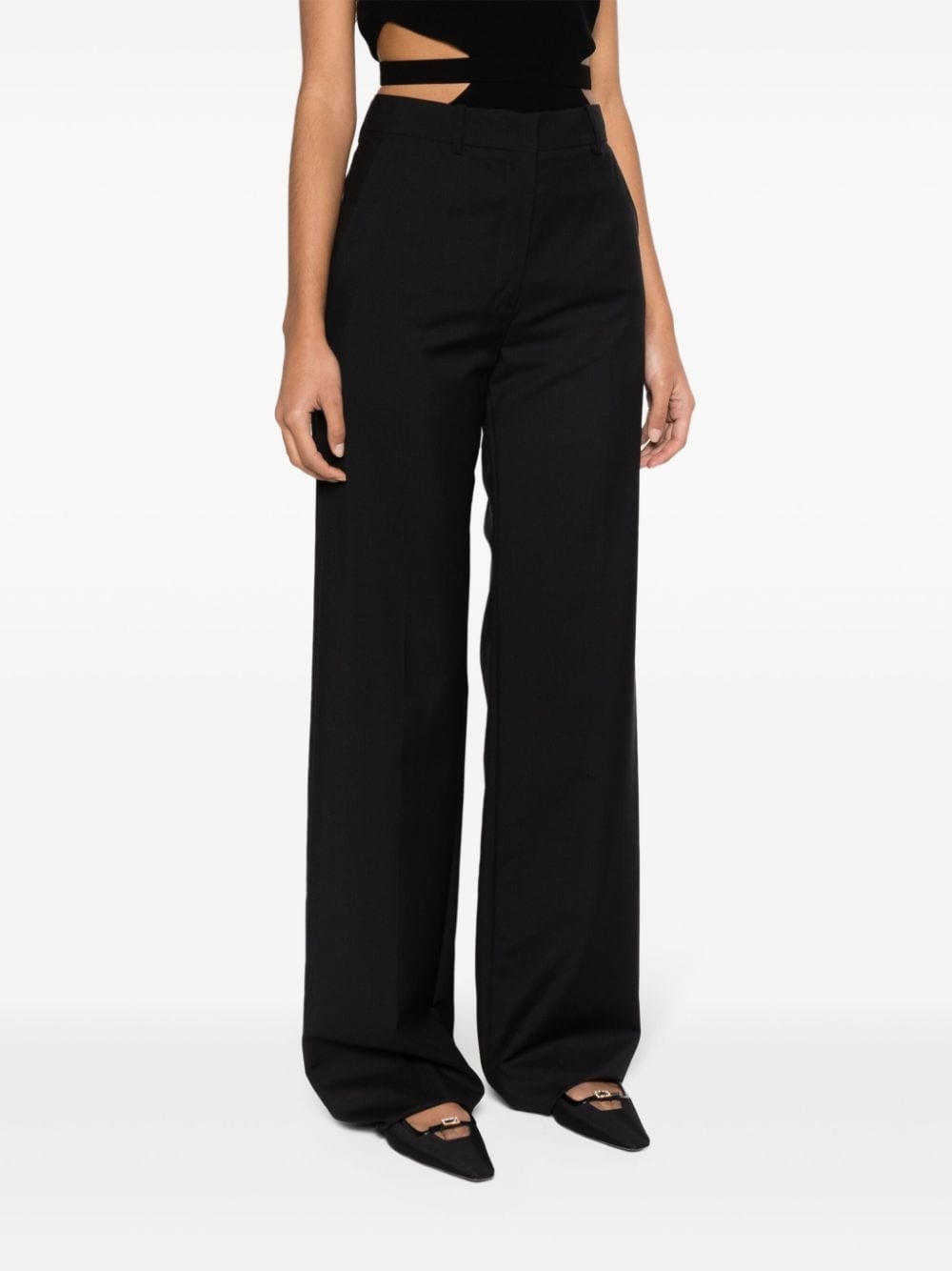 mid-rise tailored trousers - 3