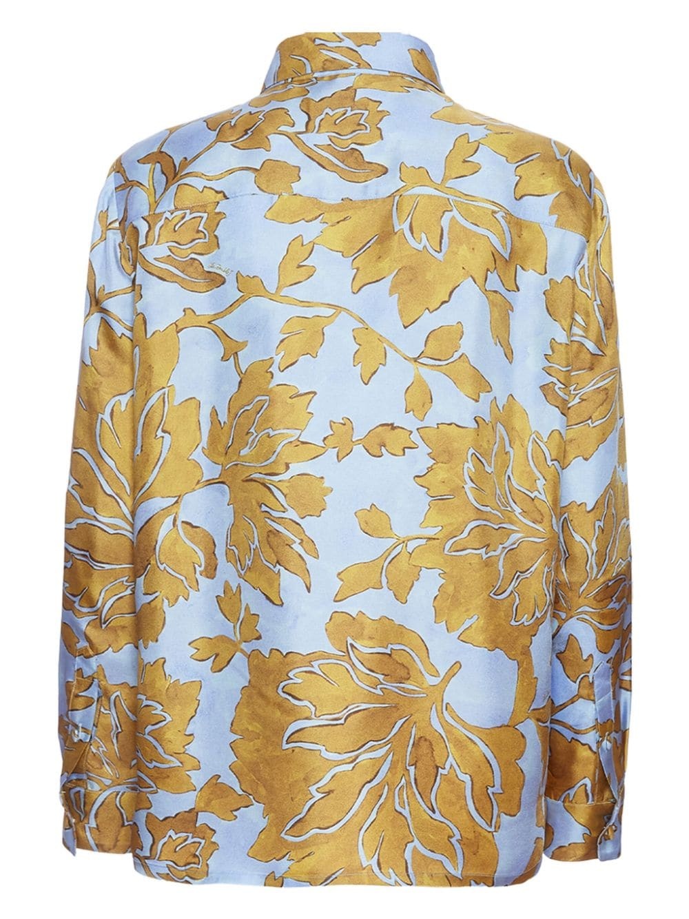 floral-print silk shirt - 4