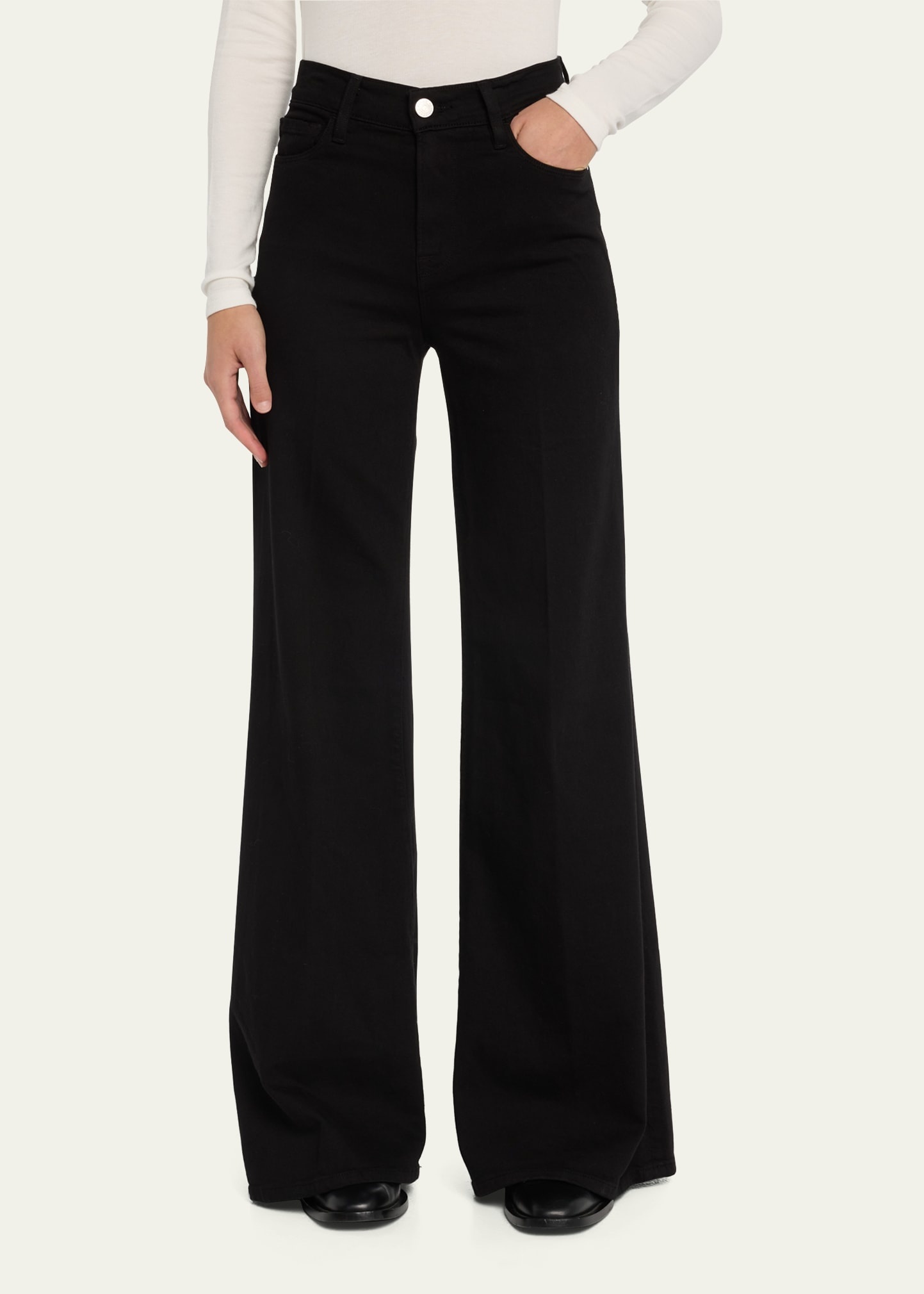 Le Palazzo High-Rise Wide-Leg Pants - 4