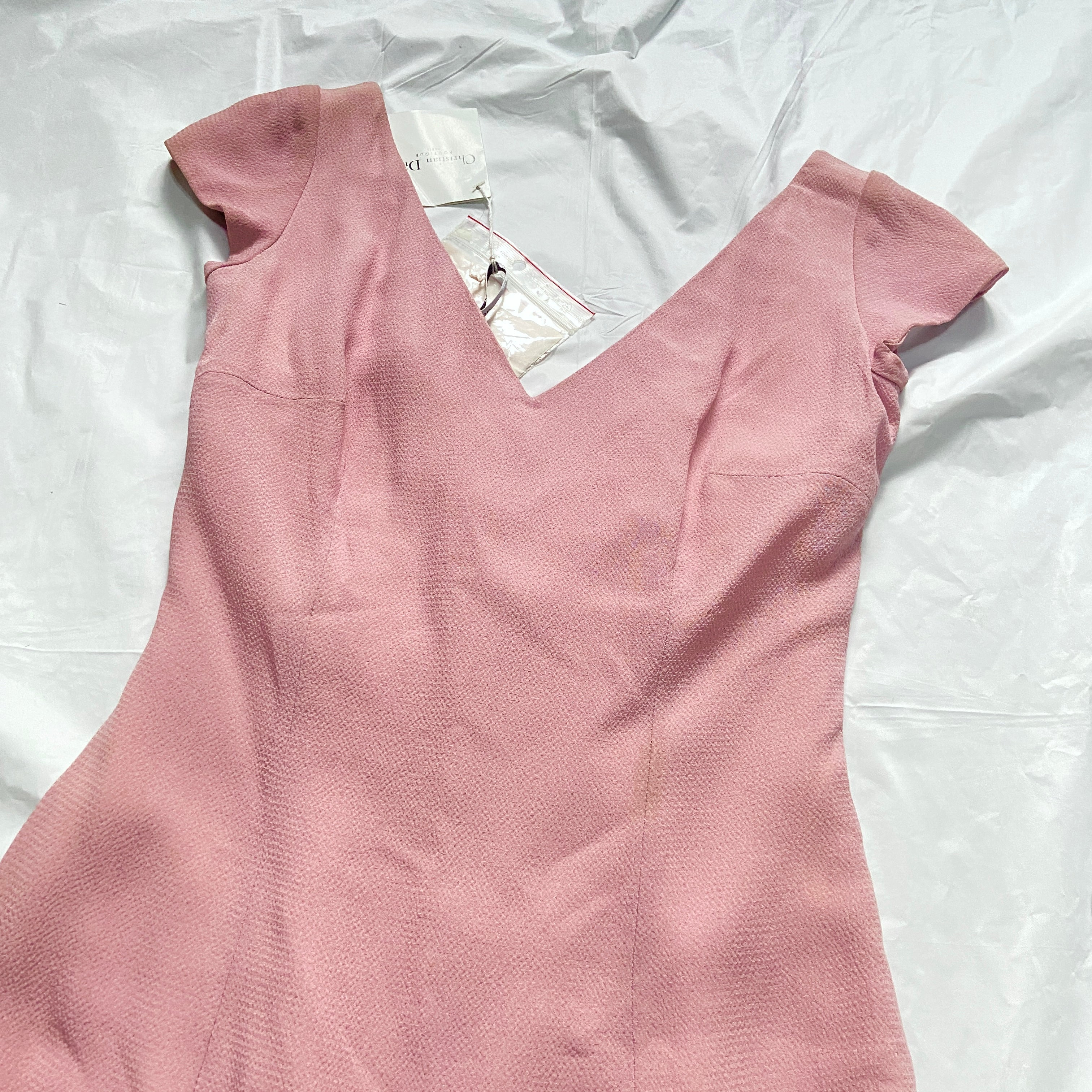 Christian dior Galliano ss99 plunging back pop pink dress - 4