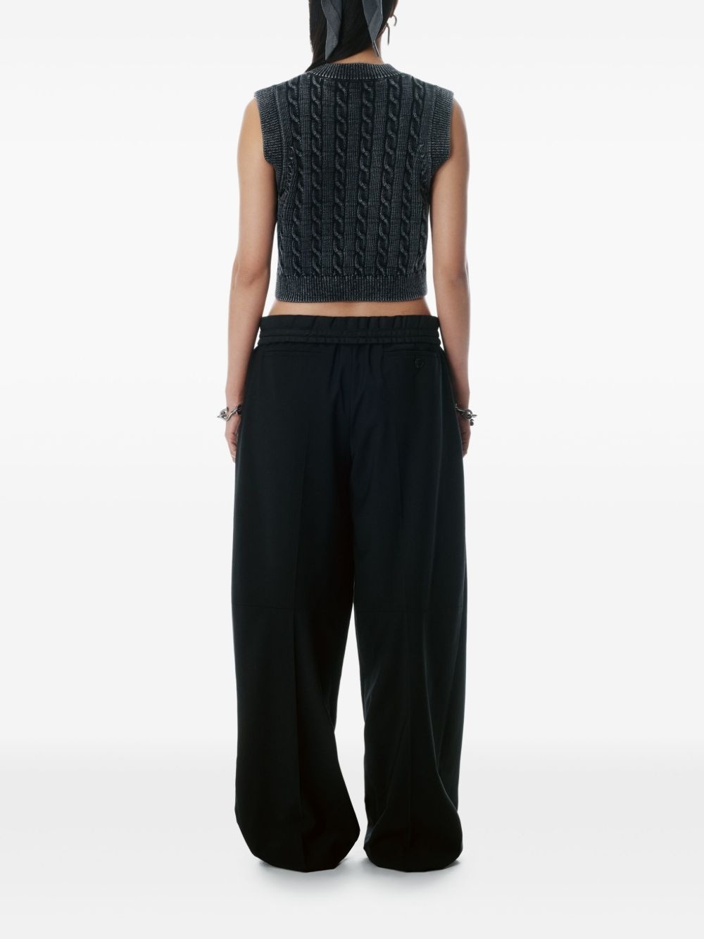 cable-knit vest - 3