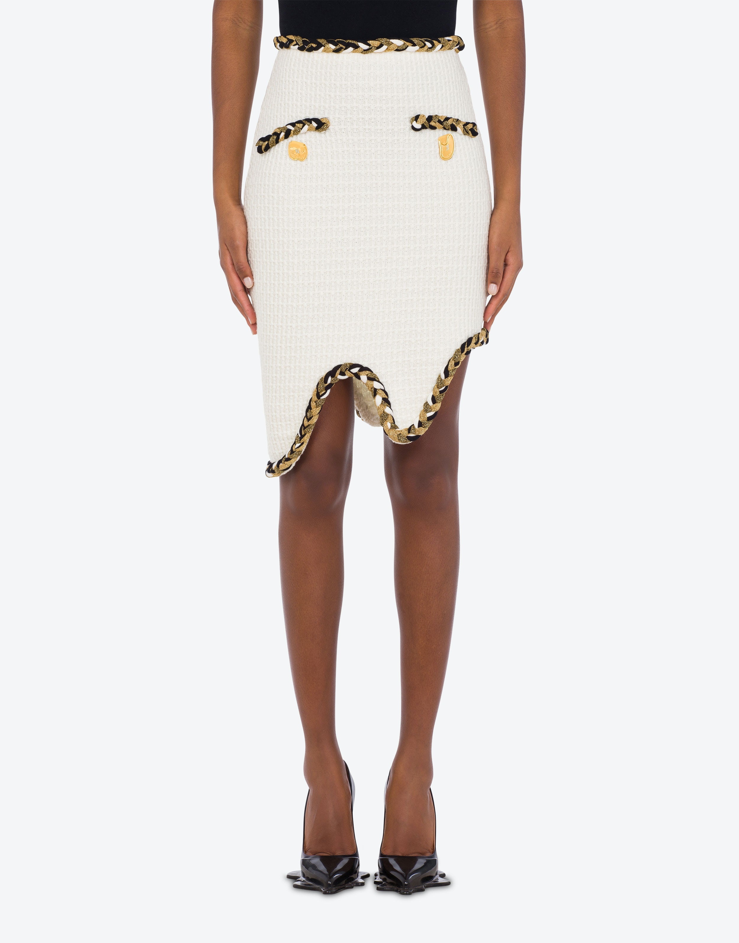 MORPHED EFFECT WOOL SKIRT - 2